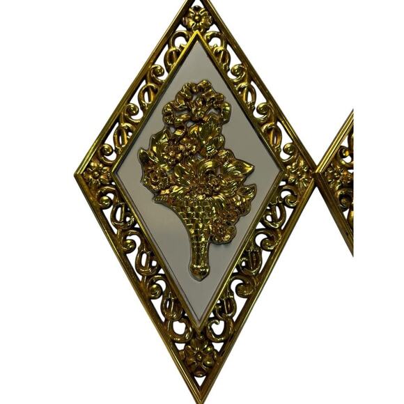 Vintage Diamond MCM Wall Art Dart Ind Set of 4 Made in USA 1970 - Picture 4 of 9